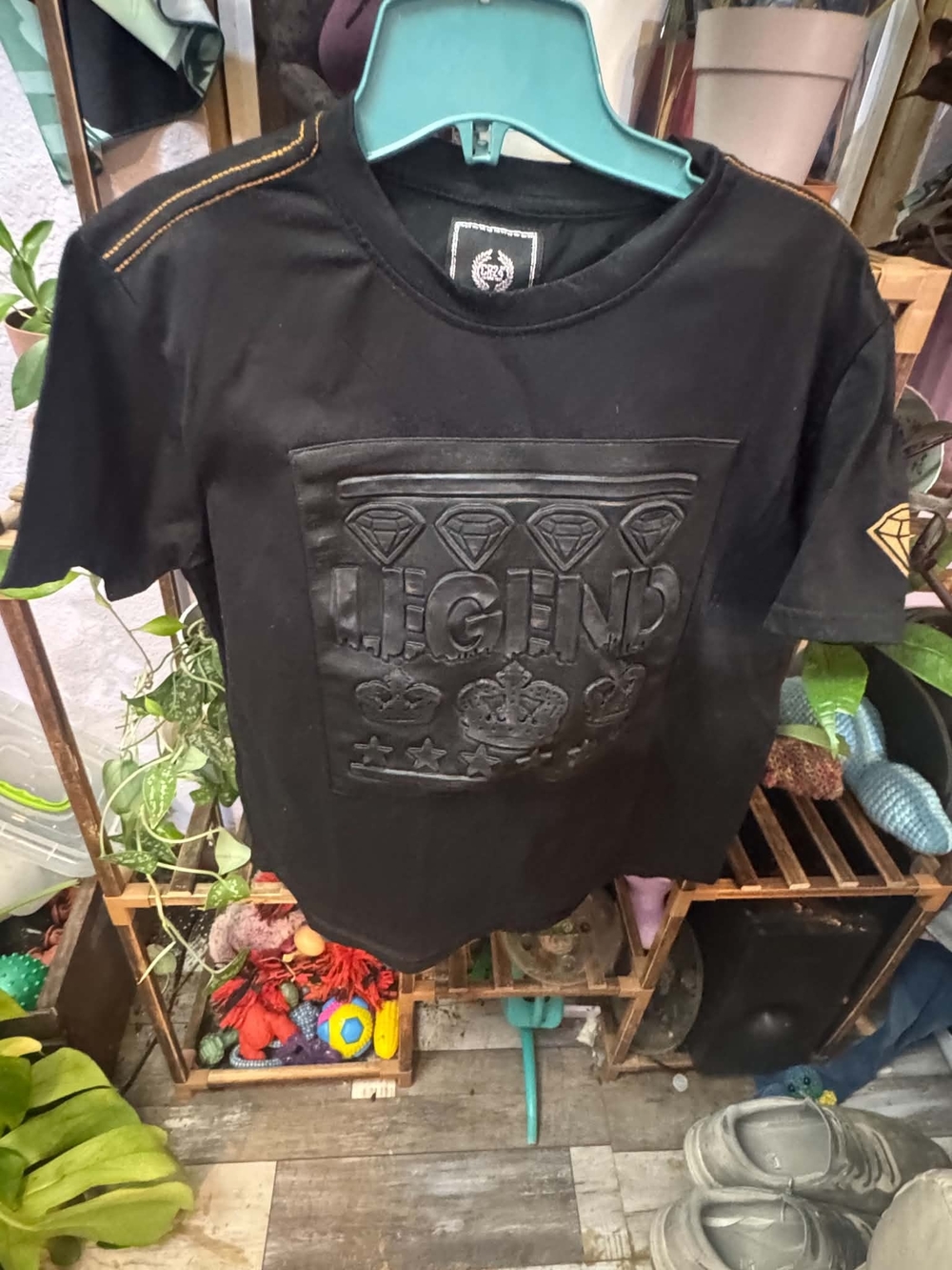 Kids Black 'Legend' Short Sleeve Graphic Tee by